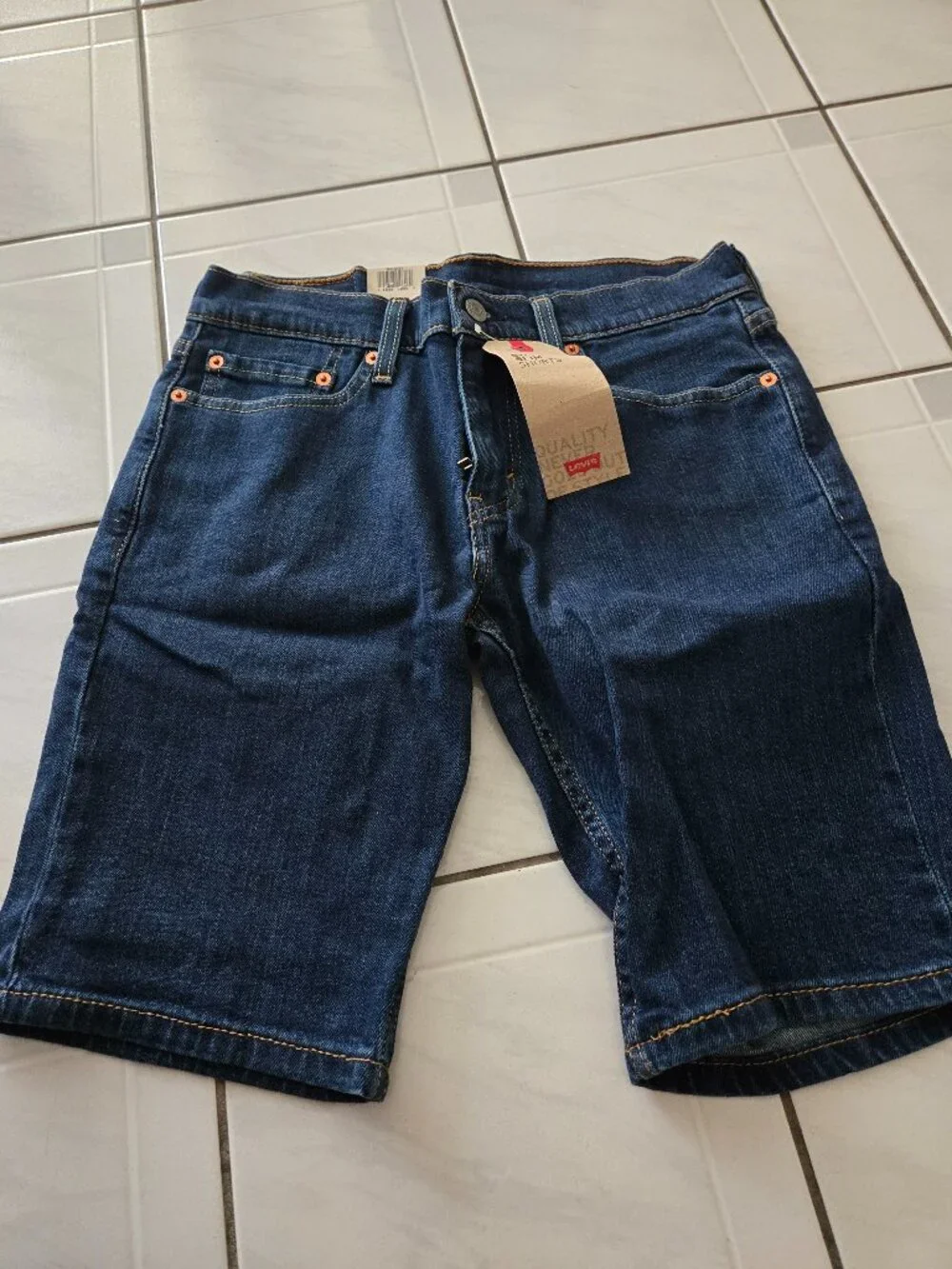 NWT Levi's 511 Slim Dark Wash Jean Shorts 28